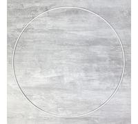Lealoo Grand Cercle métallique Blanc diam. 55 cm pour Abat-Jour, Anneau epoxy Blanc Attrape rêves