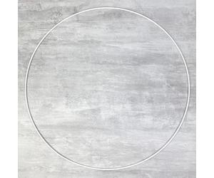 Lealoo Grand Cercle métallique Blanc diam. 60 cm pour Abat-Jour, Anneau epoxy Blanc Attrape rêves