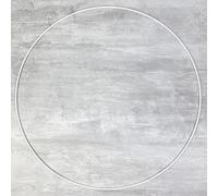 Lealoo Grand Cercle métallique Blanc diam. 65 cm pour Abat-Jour, Anneau epoxy Blanc Attrape rêves