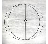 Lealoo Grand Set d'Ossature Noir diam. 80 cm pour Suspension ou Abat-Jour, Anneaux Ronds en Epoxy, pour Douille diam 40mm, E27