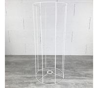 Lealoo Grande Armature Ronde Blanche pour Abat-Jour, Hauteur 80 cm et Diam. 30 cm, Douille E27, 38mm, Colonne