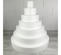 Lealoo Grande Pièce montée en Polystyrène, Base diam. 70 cm, 7 étages, Haut. Totale 70 cm, Wedding Cake Haute densité