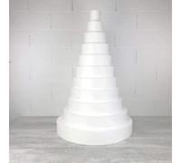 Lealoo Grande Pièce montée Wedding Cake en Polystyrène Haute densité, Base diam. 70cm, 11 étages, Hauteur Totale 110 cm