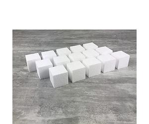 Lealoo Gros lot 15 Petits Cubes 5x5x5 cm en polystyrène, minis Blocs en Styropor Blanc à décorer