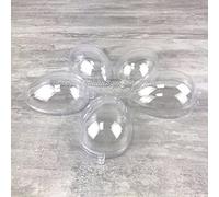 Lealoo Gros lot 25 Oeufs Plastique Cristal Transparent séparable 10 cm, Contenants Alimentaire sécable