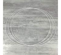 Lealoo Gros lot 3 Grands Cercles métalliques Blanc diam. 80 cm pour Abat-Jour, Anneaux epoxy Attrape rêves