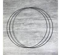 Lealoo Gros lot 3 Grands Cercles métalliques Noir, diam. 70 cm pour Abat-Jour, Anneaux epoxy Attrape rêves
