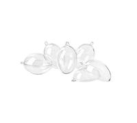 Lealoo Gros lot 50 Oeufs en Plastique Transparent séparable, 6 cm, Contenant Alimentaire sécable