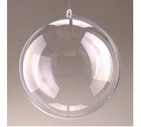 Lealoo Lot 2 Boules en Plastique Transparent séparable, diam. 16 cm, Contenant sécable plexi
