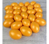 Lealoo Lot 25 Oeufs en Plastique Orange clémentine, Hauteur 6 cm, déco de Pâques et Chasse aux Oeufs