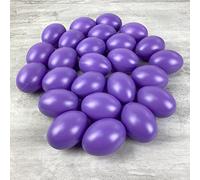 Lealoo Lot 25 Oeufs en Plastique Violet, Hauteur 6 cm, déco de Pâques et Chasse aux Oeufs