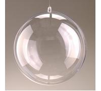 Lealoo Lot 5 Boules en Plastique Cristal Transparent séparable, diam. 12 cm, Contenant sécable