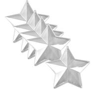 Lealoo Lot 5 étoiles 14 cm Plastique Cristal Alimentaire Transparent, séparable, Contenant sécable de 14 cm, à garnir