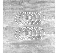 Lealoo Lot de 10 Cercles métalliques Blanc diamètre 10 cm pour Abat-Jour, Anneaux en epoxy Attrape rêves