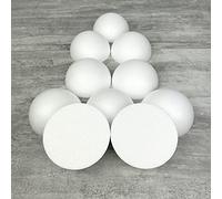 Lealoo Lot de 10 Demi-Sphères de 8 cm de diamètre, Dômes Pleins en polystyrène de 4cm de Haut