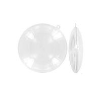 Lealoo Lot de 10 Médaillons diamètre 9 cm, Boule Plate Plastique Transparent, Contenant Alimentaire sécable