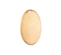 Lealoo Lot de 10 Pendentifs en cuivre Ovale, 1 trou, 26 x 16 mm, ébauche 0.8 mm d'épaisseur pour émaillage