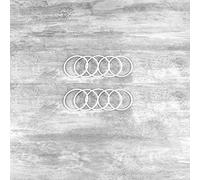 Lealoo Lot de 10 Petits Cercles métalliques Blanc diam. 5 cm pour Abat-Jour, Anneau epoxy Attrape rêves