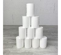 Lealoo Lot de 10 Petits cylindres en polystyrène, Haut. 7 cm, diam. 5 cm, Dummies en Styropor Blanc, à décorer
