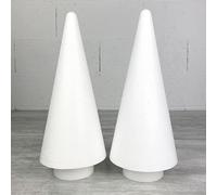 Lealoo Lot de 2 Cônes en polystyrène à Pied, h. 30 cm avec Supports, Base 7,5 cm, sapins à décorer, Macarons, Choux