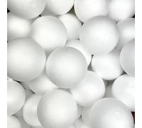 Lealoo Lot de 20 Boules Pleines en polystyrène diamètre 15 cm, Styropor Blanc 150 mm densité Professionnelle