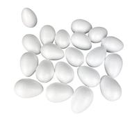 Lealoo Lot de 60 Oeufs de Poule de 6,7 cm de Haut Polystyrène Plein, densité supérieure, à décorer pour pâques