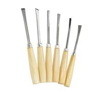 Lealoo Outils de Sculpture pour Pierre Stéatite, Gouges de 16 cm de Long, Lot de 6