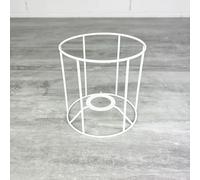 Lealoo Petite Armature Ronde Blanche pour Abat-Jour, Hauteur et Diam. 10 cm, Diam. Douille E14, 28mm
