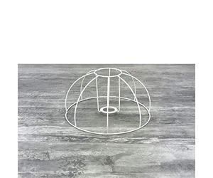 Lealoo Petite Carcasse Abat-Jour Cloche 20 cm, Armature Dôme 8 Branches en epoxy anticorrosion, pour E14