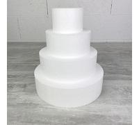Lealoo Pièce montée en Polystyrène, 28 cm de Haut, Base Ø 25cm à 10cm, 4 étages Wedding Cake Haute densité