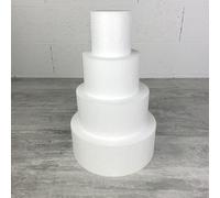 Lealoo Pièce montée en Polystyrène, 40 cm de Haut, Base Ø 25cm à 10cm, 4 étages Wedding Cake Haute densité