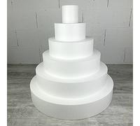 Lealoo Pièce montée en Polystyrène, Base diam. 60 cm, 6 étages, Haut. Totale 60 cm, Wedding Cake Haute densité