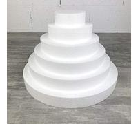 Lealoo Pièce montée en polystyrène Haute densité, Hauteur 24 cm, Base 35 cm, 6 étages