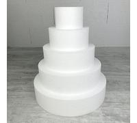 Lealoo Pièce montée Présentoir en polystyrène Haute densité, Haut. 35 cm, diamètre de Base 30 cm, 5 étages