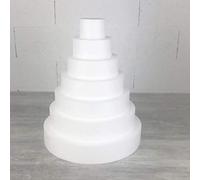 Lealoo Pièce montée Présentoir en polystyrène Haute densité, Haut. 49 cm, diamètre de Base 40 cm, 7 étages