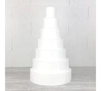 Lealoo Pièce montée Wedding Cake en Polystyrène haute densité, 70 cm de haut, Base Ø 40cm à 10cm, 7 étages