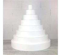 Lealoo Pièce montée Wedding Cake Polystyrène, Présentoir Styro Base diam. 80cm, 8 étages, Haut. Totale 80 cm