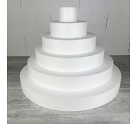 Lealoo Pièce montée XXL en polystyrène Haute densité, Hauteur 42 cm, Base 60 cm, 6 étages