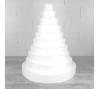 Lealoo Pièce montée XXL en polystyrène Haute densité, Hauteur 70 cm, Base 60 cm, 10 étages