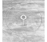 Lealoo Set d'Ossature de Ø 20 à 40cm pour Suspension Conique, Tête Ronde Ø 20cm, Anneau Nu Ø 40cm, epoxy Blanc, pour Douille E27