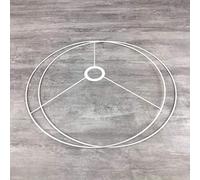 Lealoo Set d'Ossature Diamètre 40cm pour Abat-Jour, Grands Anneaux Ronds Epoxy Blanc, pour Douille diam 40mm E27
