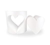 Lealoo Support en polystyrène Ouverture Coeur, 15 x 15 cm, intérieur Creux, 2 Parties Cut-Out