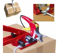 lealovengzh Cercleuse à Outils Manuels + Cercleuse à Fusion Chaude | Kit De Cerclage pour Emballage De Palettes | Machine d'emballage De Sangles | Outil De Tension De Courroie Cerclage,Red