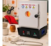 lealovengzh Four Électrique Compact avec Fenêtre et PID, 1750W 1150°C - pour Cire Perdue, Décirage, Petit Moulage, Bijouterie, Métaux, Céramique, Émail, Usage Domestique ou Dentaire