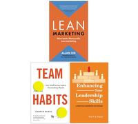 Lean Marketing, Team Habits, Enhancing Your Leadership Skills 3 Books Collection Set