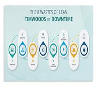 Lean Methodology 8 Wastes Hospital Poster Educational Wall Art for Medical Office Clinic Decor(Unframed,08x12inch(20x30cm))
