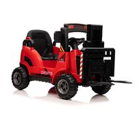 LEAN TOYS Camion Chariot Élévateur Électrique Enfant RC LED EVA Rot