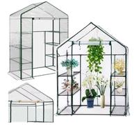 LEAN TOYS Serre En Film Mini, Maison À Tomates, Plantes Pour Balcon 195x143cm