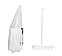 Leander Cadre de lit blanc pour lit de bébé Leander + ciel de lit (voile) blanc.