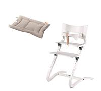Leander Chaise haute pour enfant avec étrier et coussin cappuccino Blanc